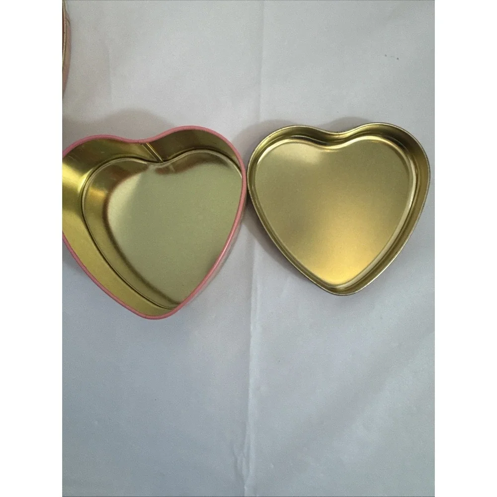 Vintage Heart Shaped Tins By Russ‎ 2 In Lot Memories Of Love Valentine